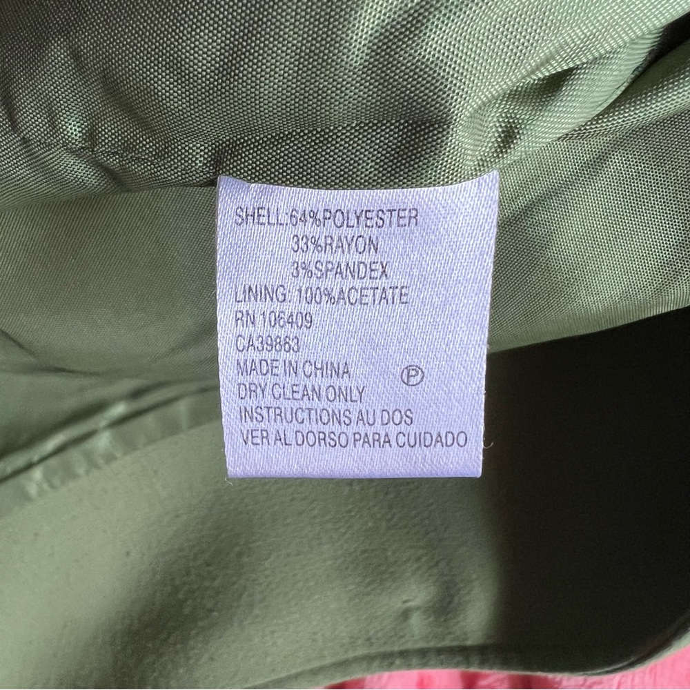 Alex Marie Olive Green Women's Jacket Blazer Size 4 - Picture 4 of 11